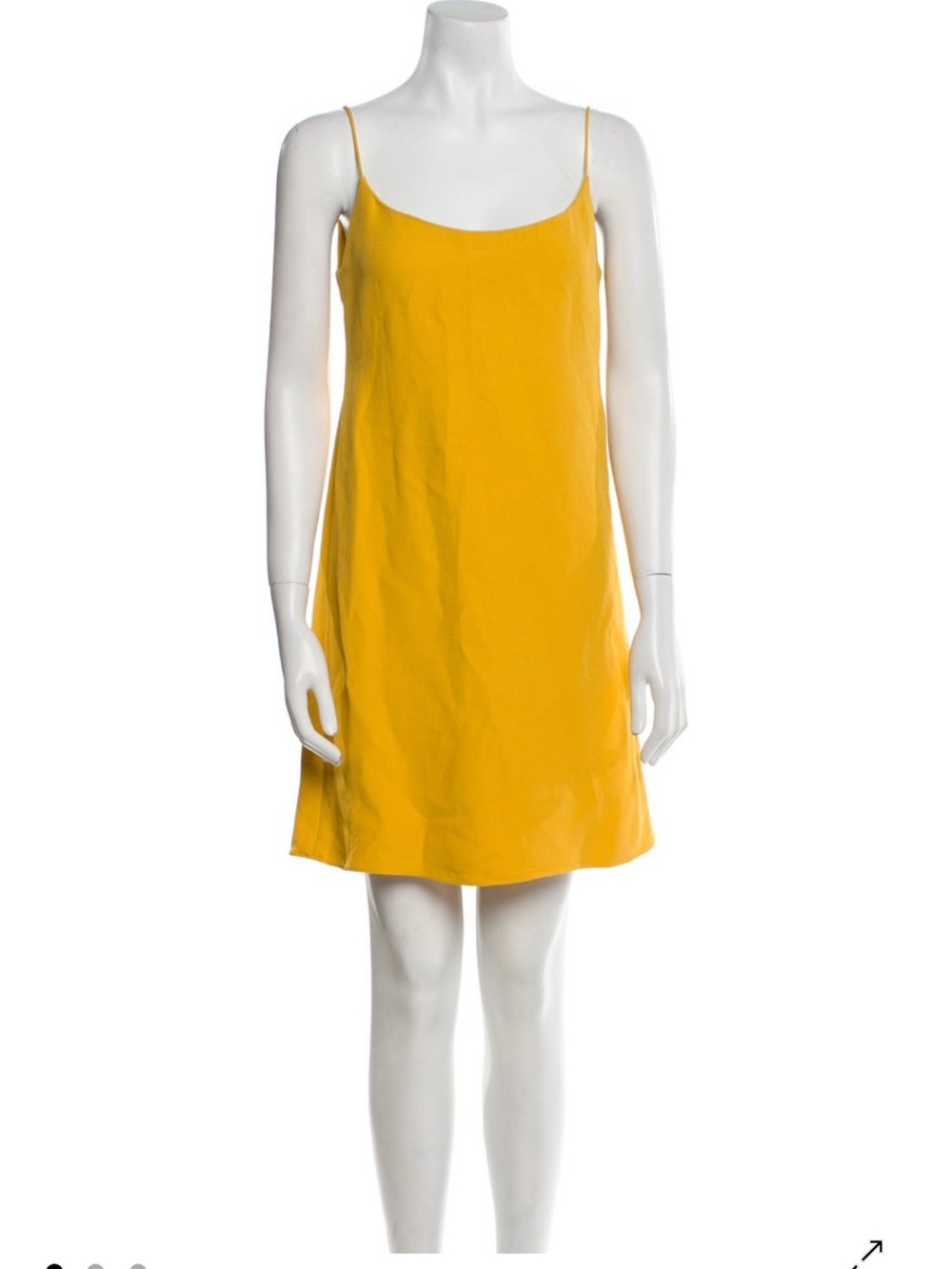 Oscar de la Renta Yellow Silk Slip Dress